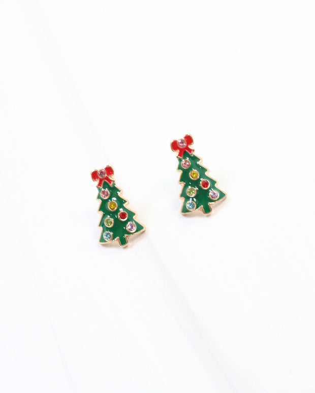 All is Calm Christmas Tree Stud Earring