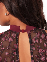 F12403W Embellish High Neck Leotard