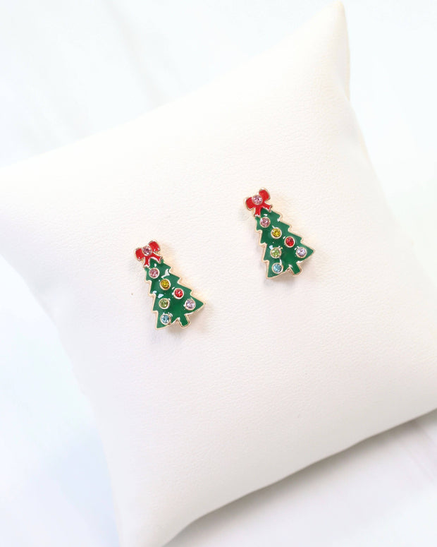 All is Calm Christmas Tree Stud Earring