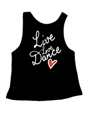 D9521 Live Love Dance Low Back Tank* (FINAL SALE)