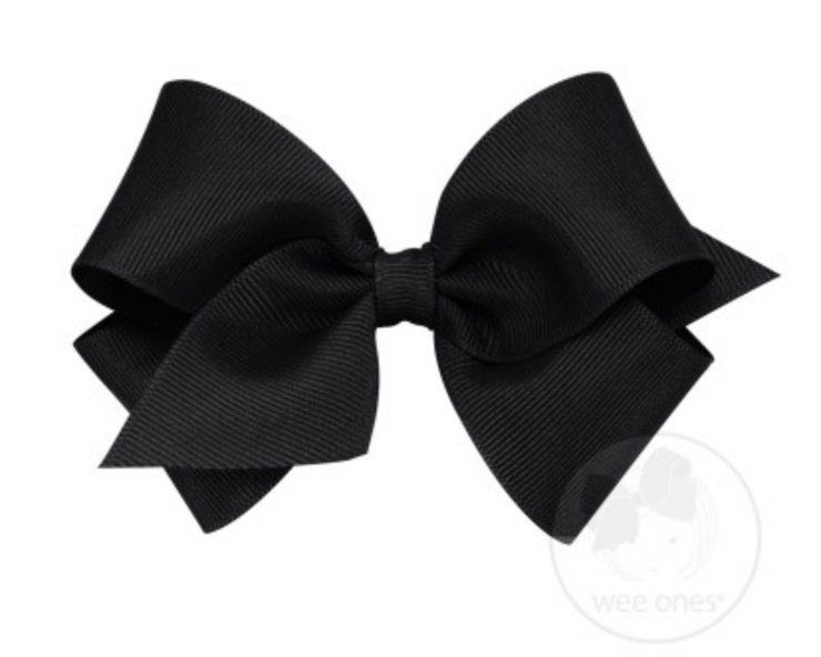 7662-G Small Solid Grosgrain Basic Bow