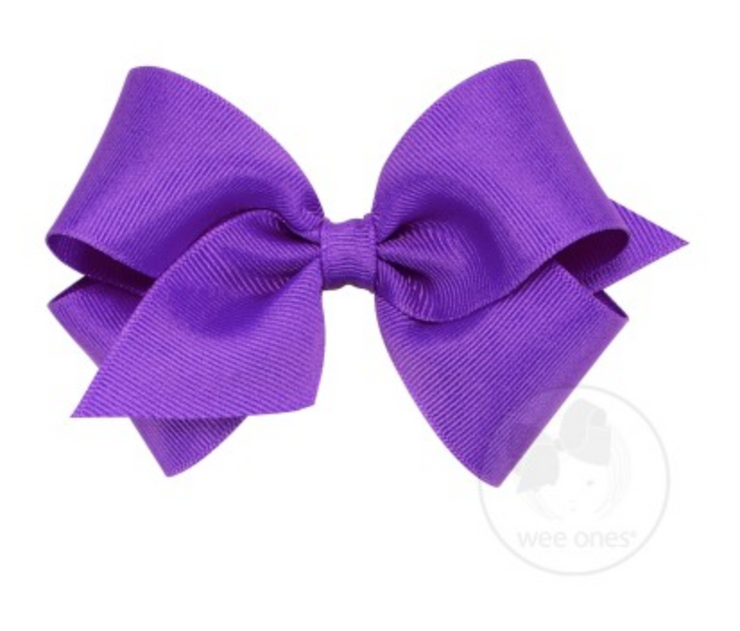 7662-G Small Solid Grosgrain Basic Bow